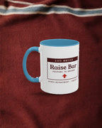 Raise the Bar Mug in Light Blue, styled