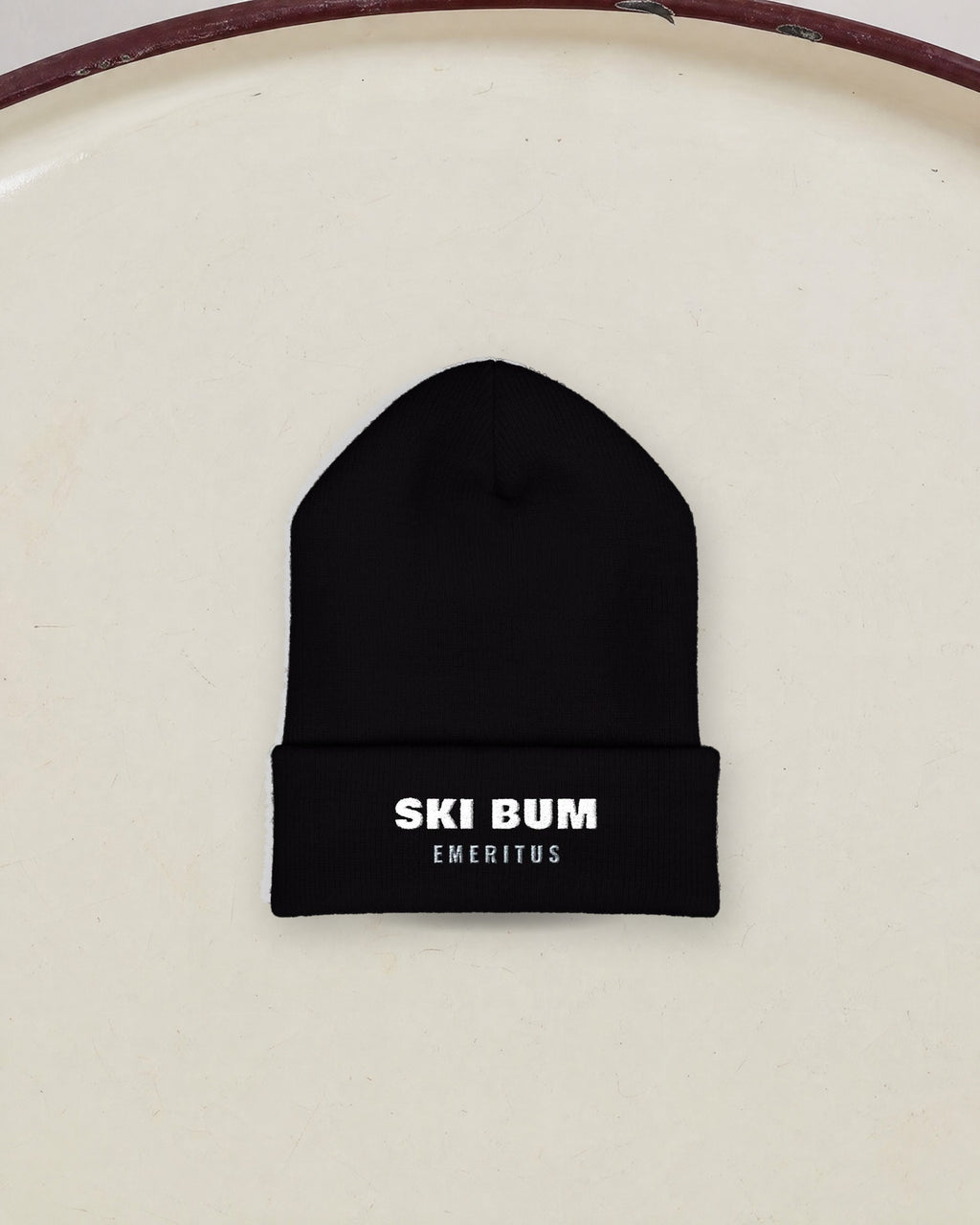 Ski Bum Emeritus Beanie in Black, styled