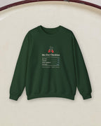 Ski Day Checklist Crewneck in Forest Green, styled