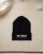 Annual Ski Swap Beanie in Black, styled