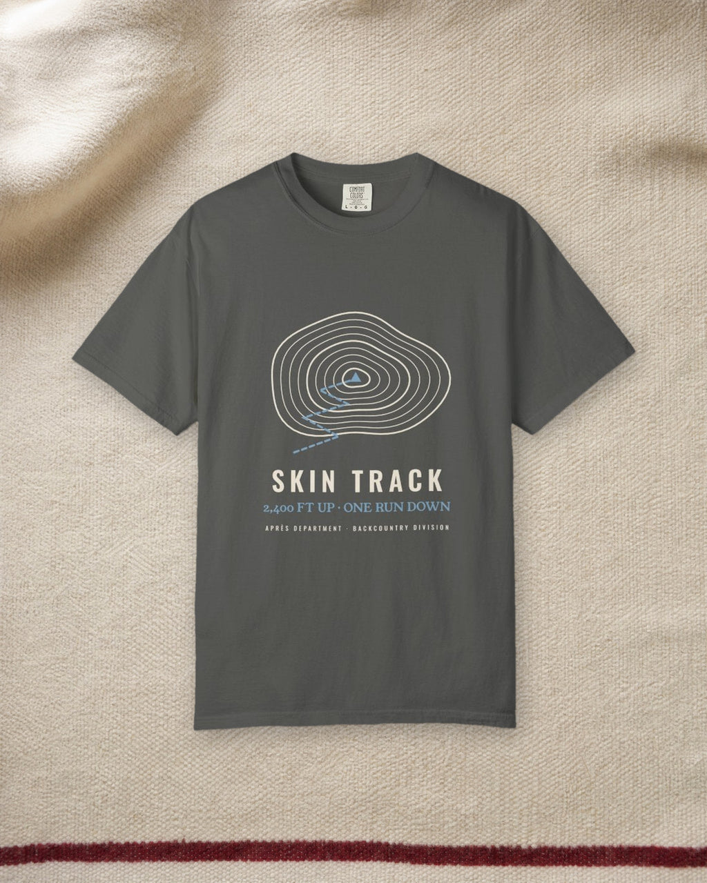 Skin Track Tee in Pepper, styled