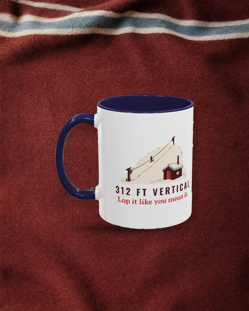 312 Ft Vertical Mug in Navy, styled