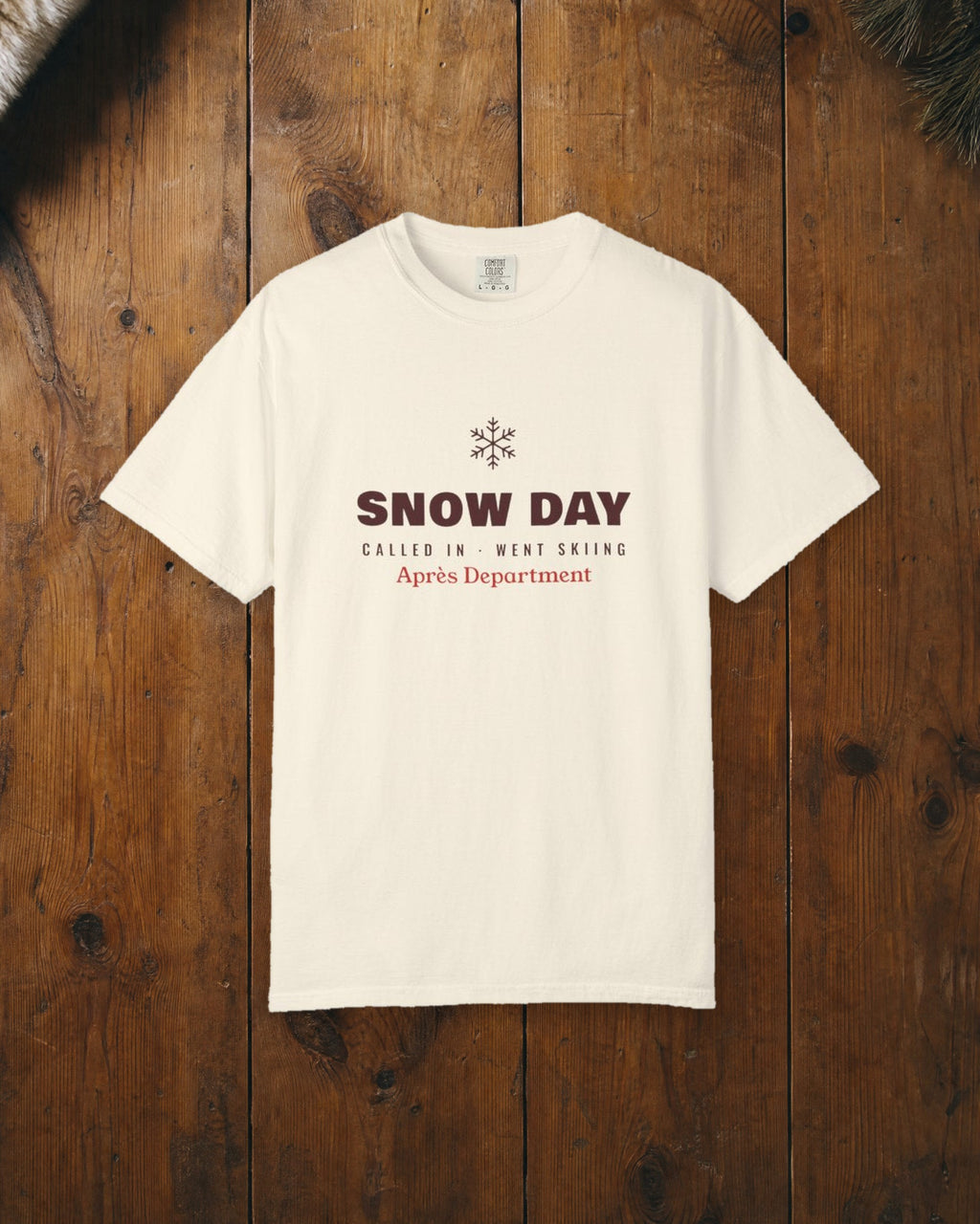 Snow Day Tee in Ivory, styled