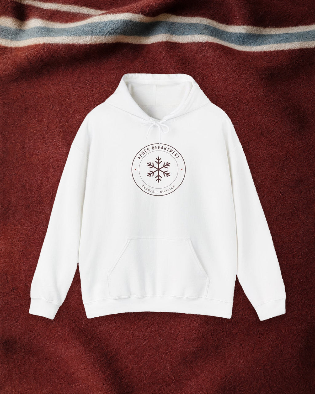Snowfall Division Seal Hoodie in White, styled
