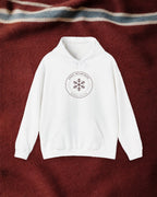 Snowfall Division Seal Hoodie in White, styled
