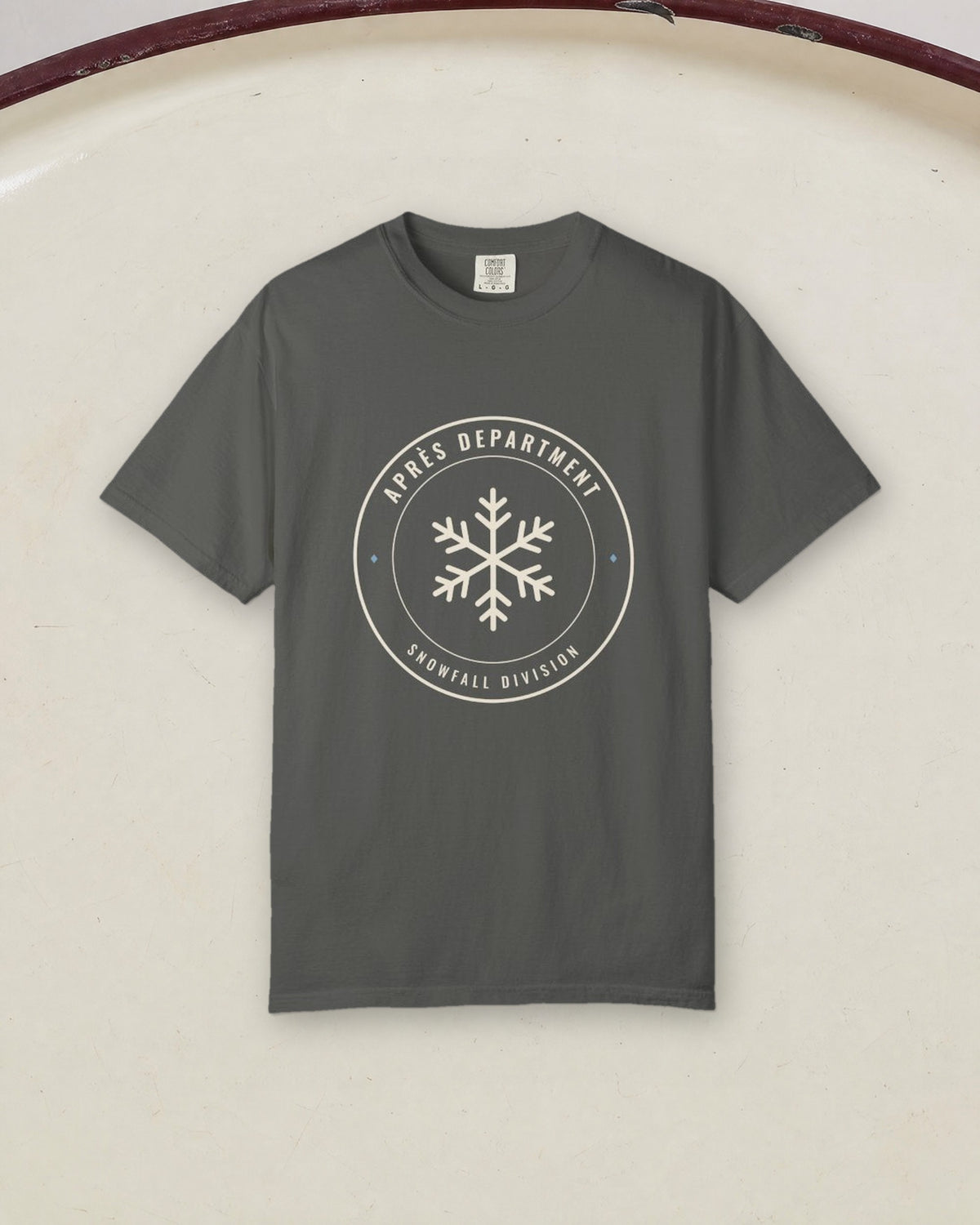 Snowfall Division Seal Tee in Pepper, styled