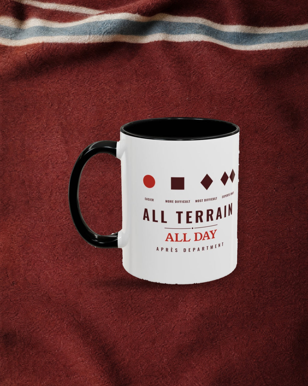 All Terrain Mug in Black, styled