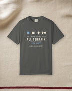 All Terrain Tee in Pepper, styled