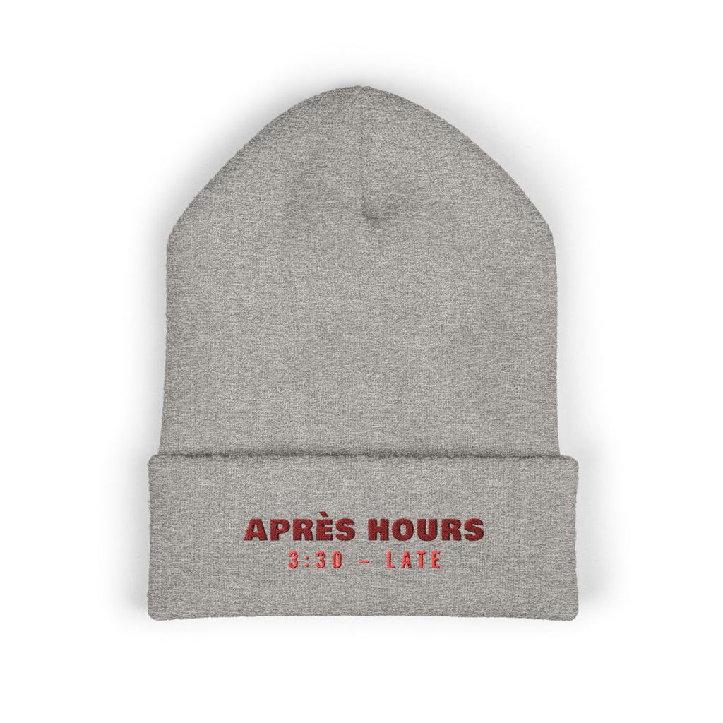 Après Hours Beanie in Heather Grey, front view