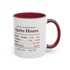 Après Hours Mug in Maroon, right side
