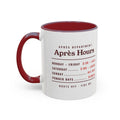 Après Hours Mug in Maroon, left side