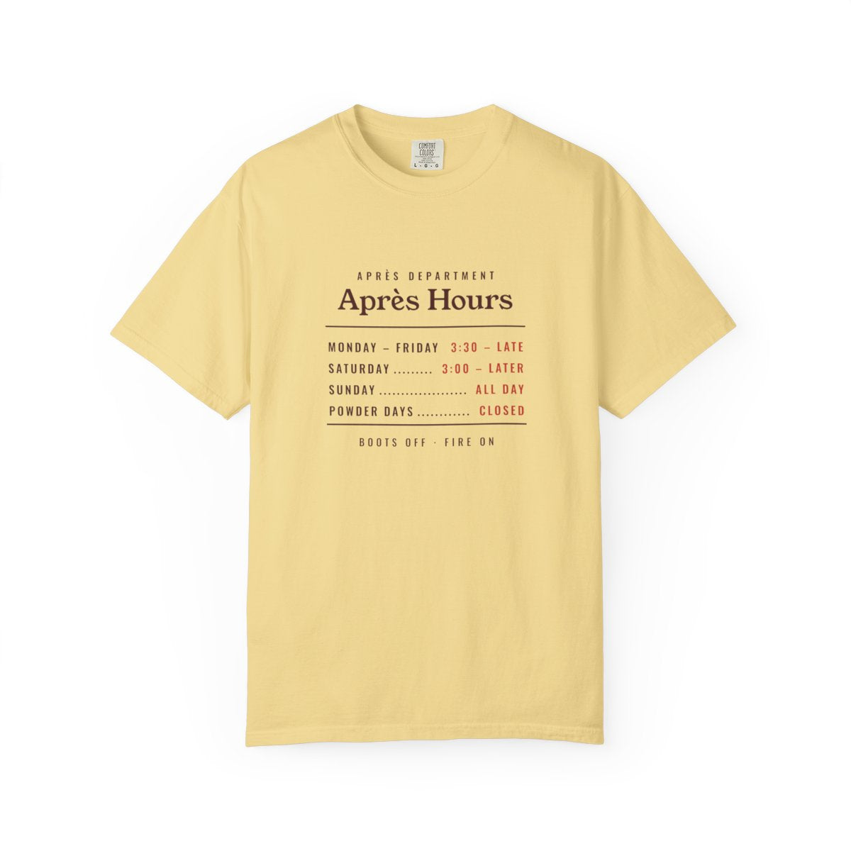 Après Hours Tee in Butter, front view