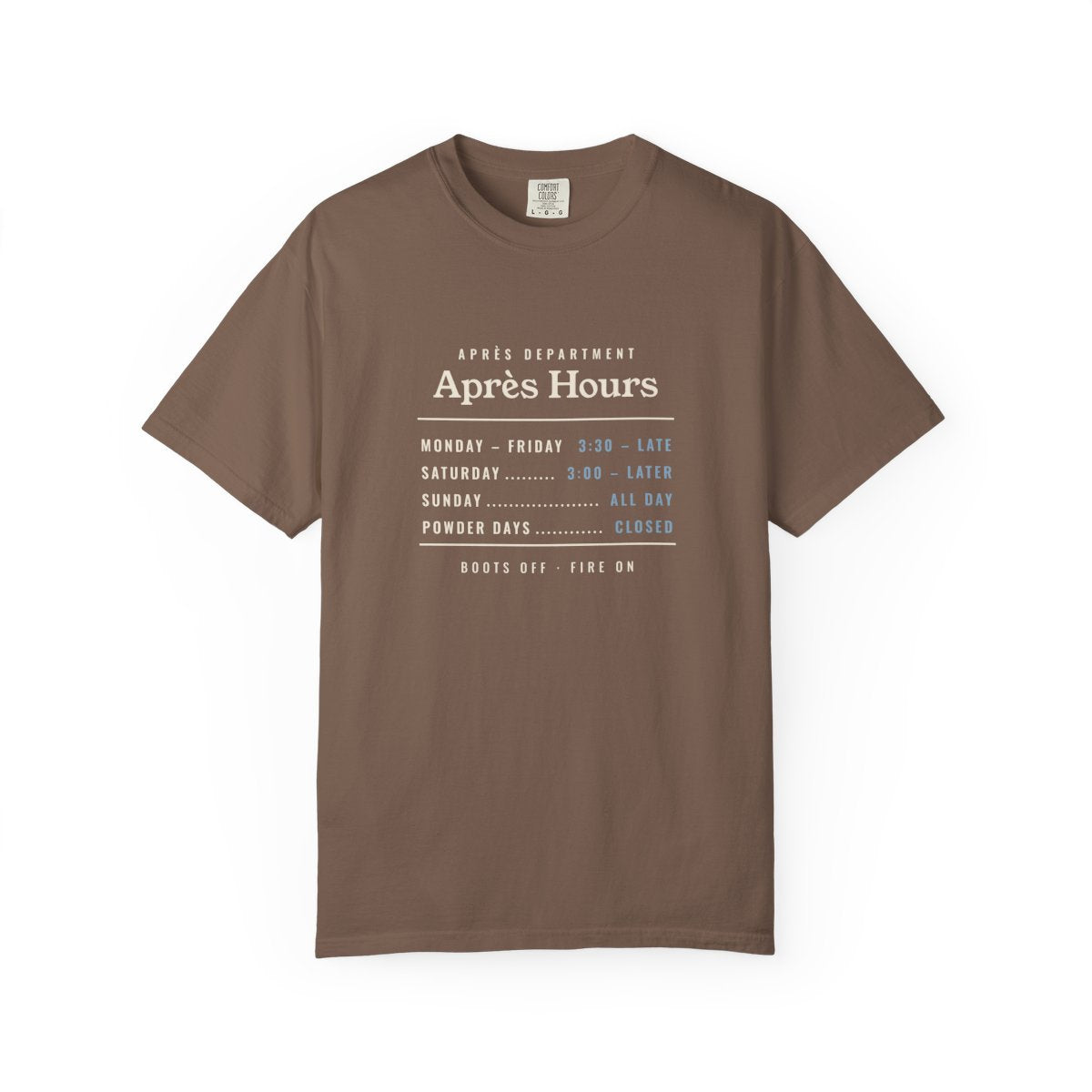Après Hours Tee in Espresso, front view