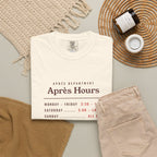 Après Hours Tee in Ivory, fabric and print detail
