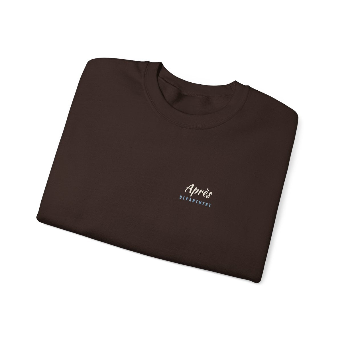 Après Script Crewneck in Dark Chocolate, folded