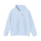 Après Script Hoodie in Light Blue, front view