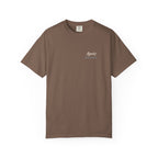 Après Script Tee in Espresso, front view