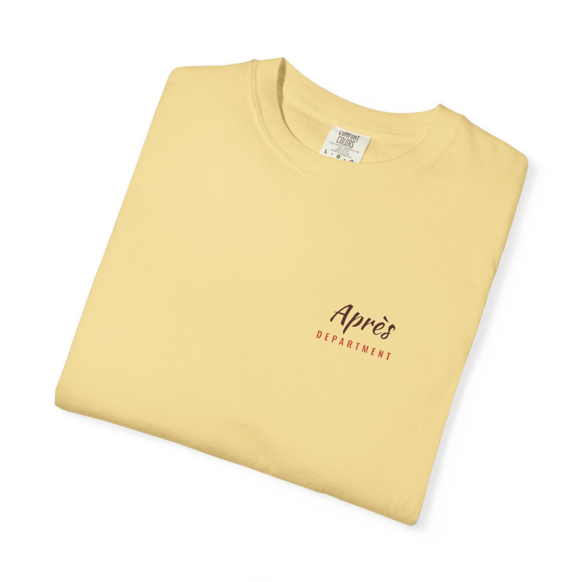 Après Script Tee in Butter, folded