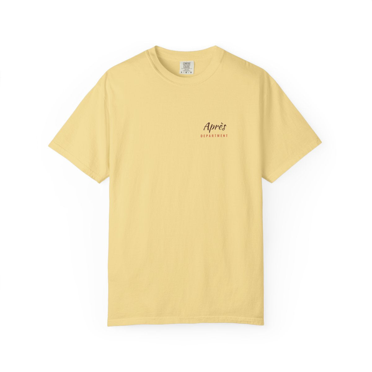 Après Script Tee in Butter, front view