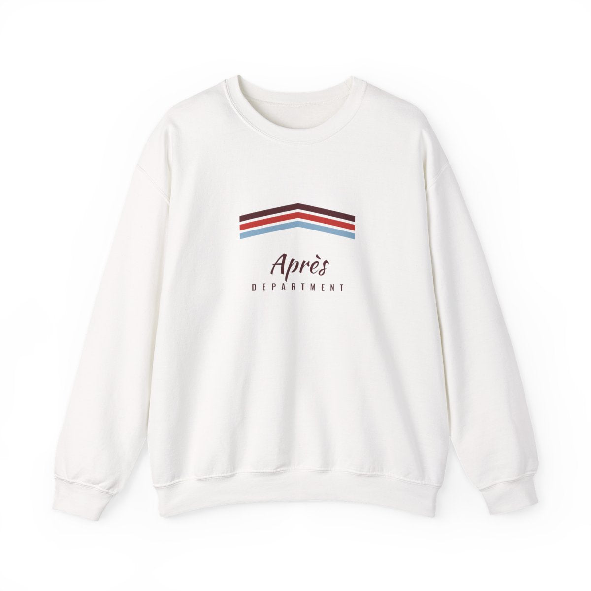 Après Stripe Crewneck in White, front view