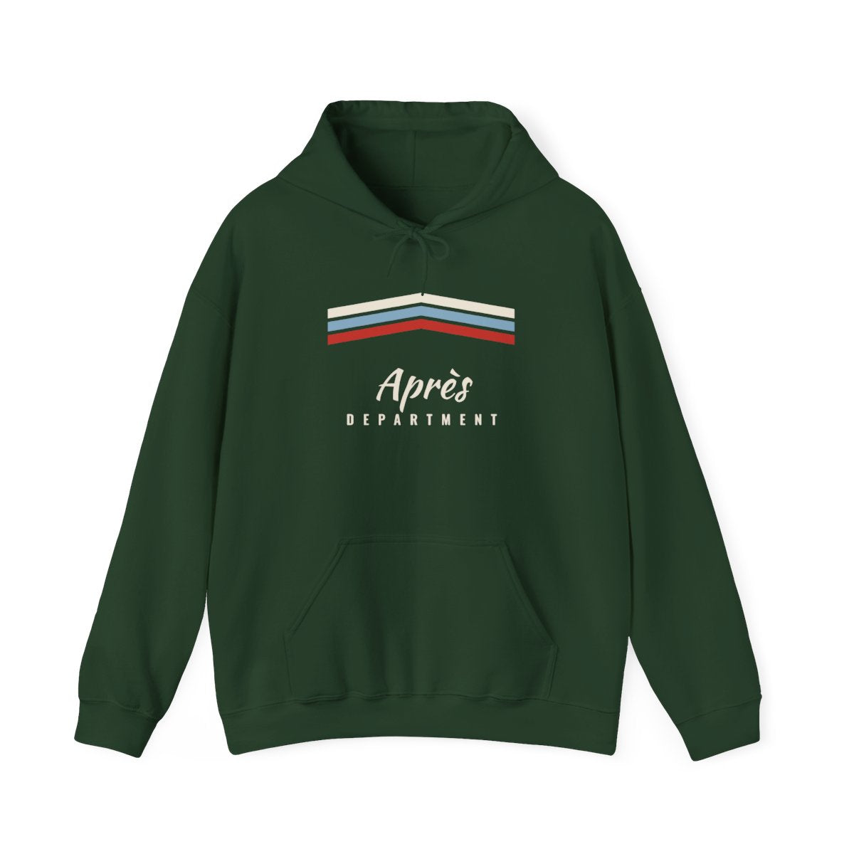 Après Stripe Hoodie in Forest Green, front view