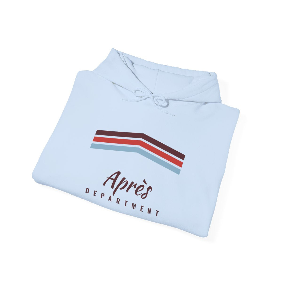 Après Stripe Hoodie in Light Blue, folded