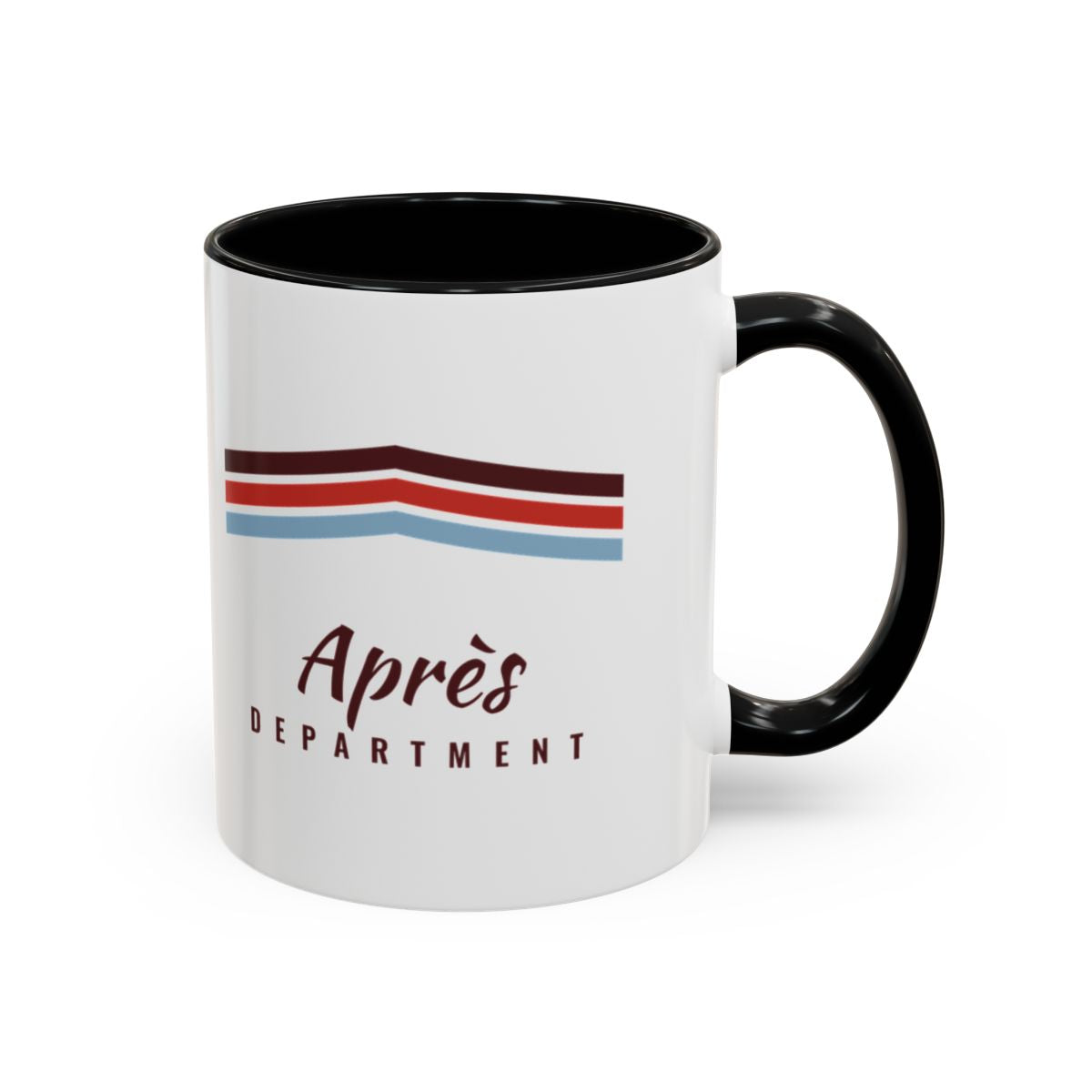 Après Stripe Mug in Black, right side