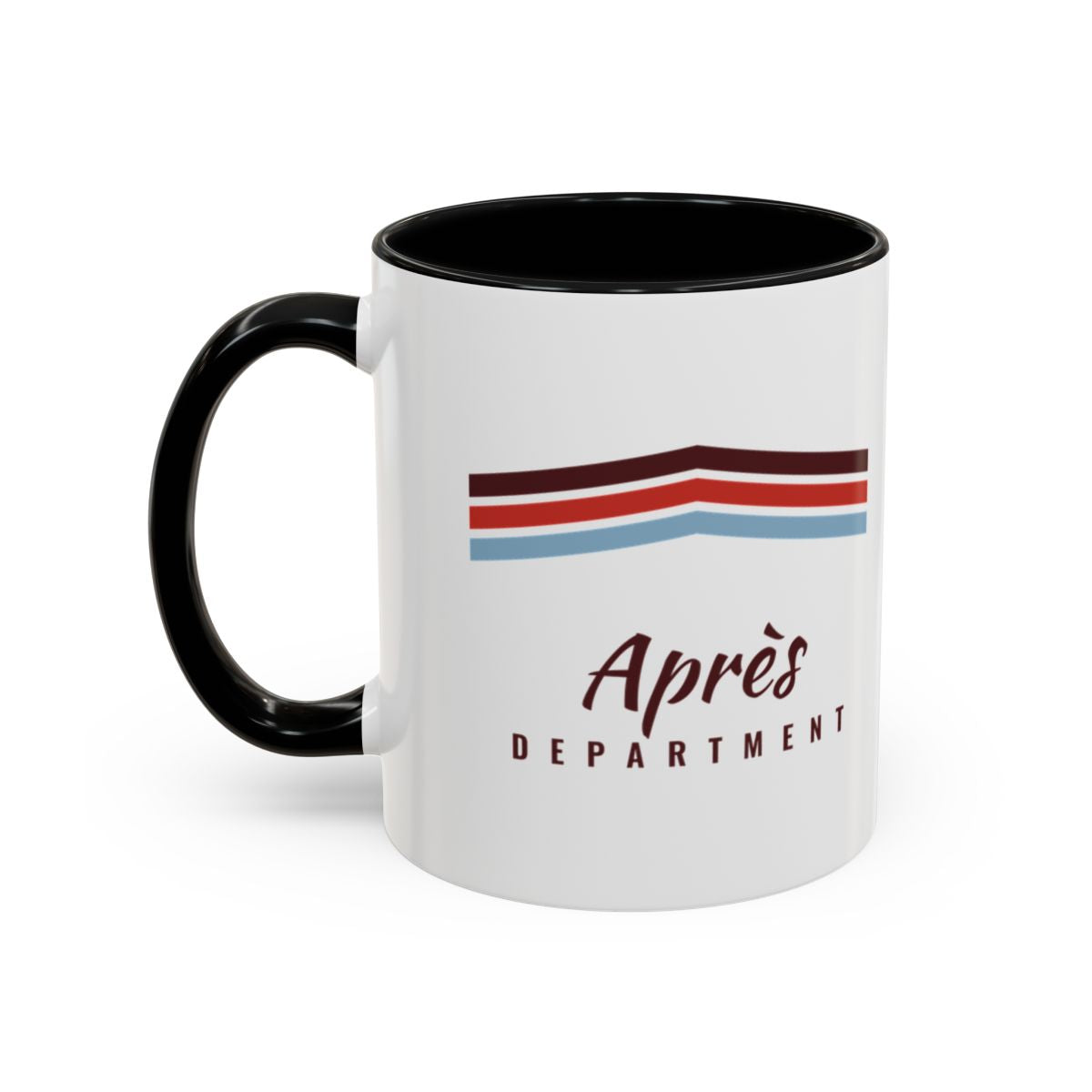 Après Stripe Mug in Black, left side