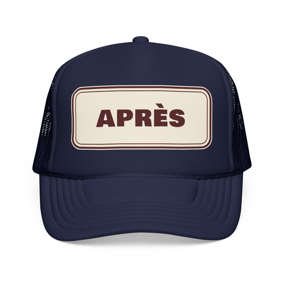 Après Trucker Hat in Dark Navy, front view