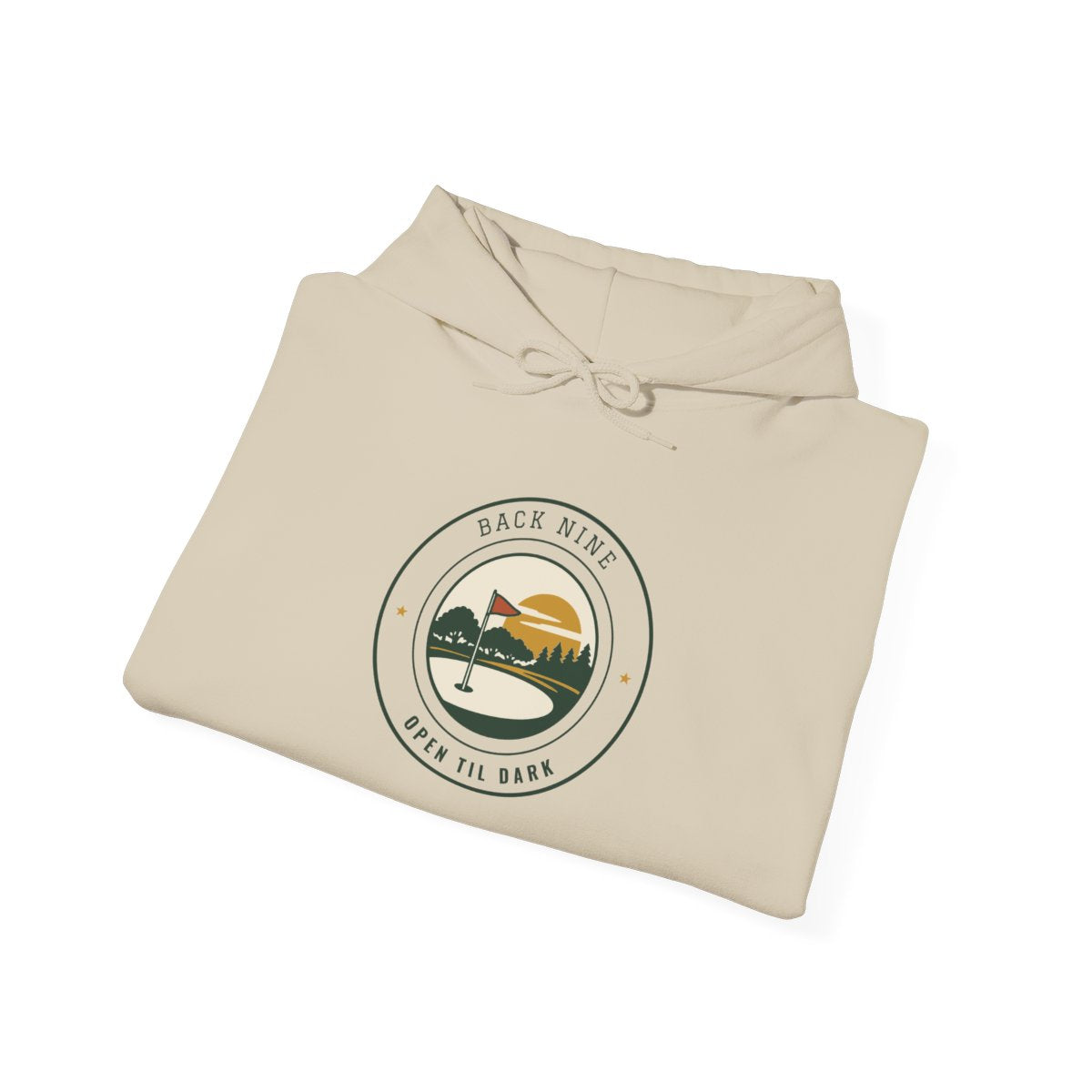 Back Nine Hoodie in Sand, folded