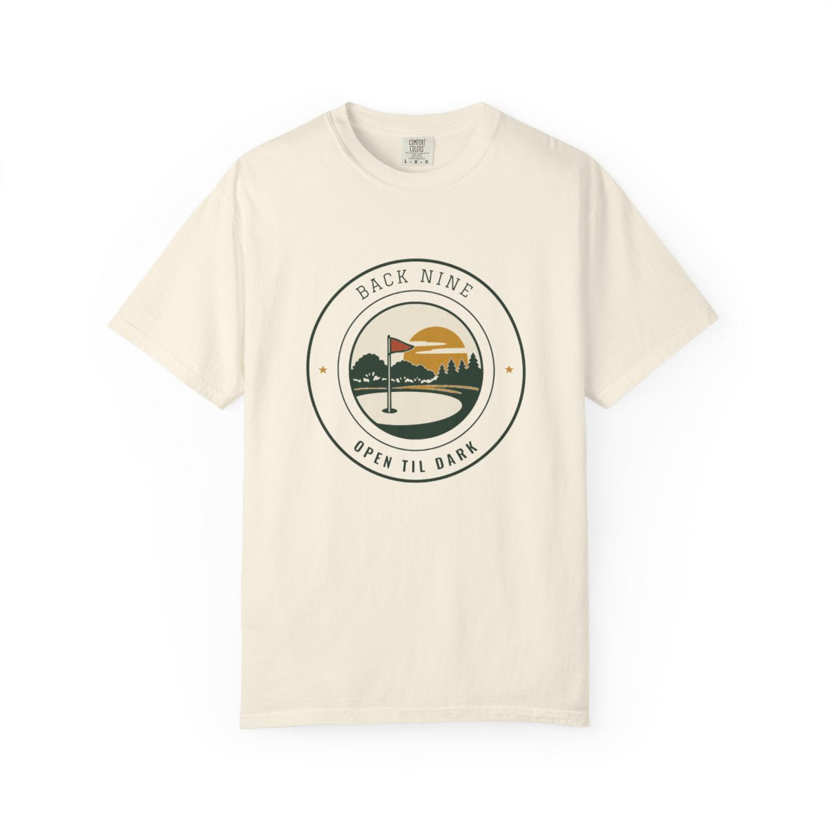 Back Nine Tee in Ivory, front view