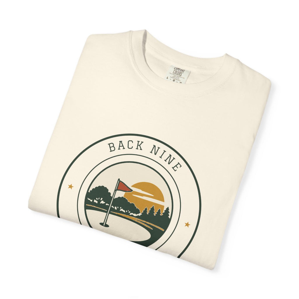 Back Nine Tee in Ivory, folded