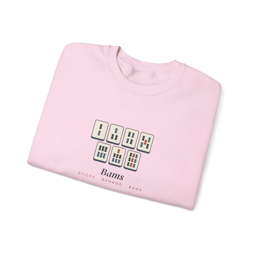 Bams Crewneck in Light Pink, folded
