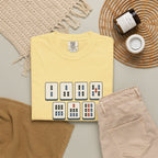 Bams Tee in Butter, fabric and print detail