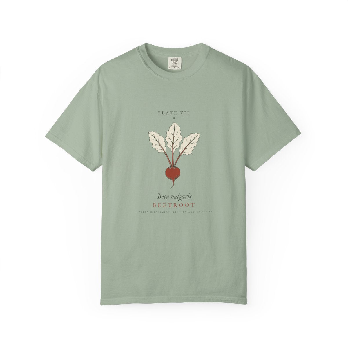 Beetroot Plate Tee in Bay, front view