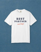 Best Partner Tee in White, styled