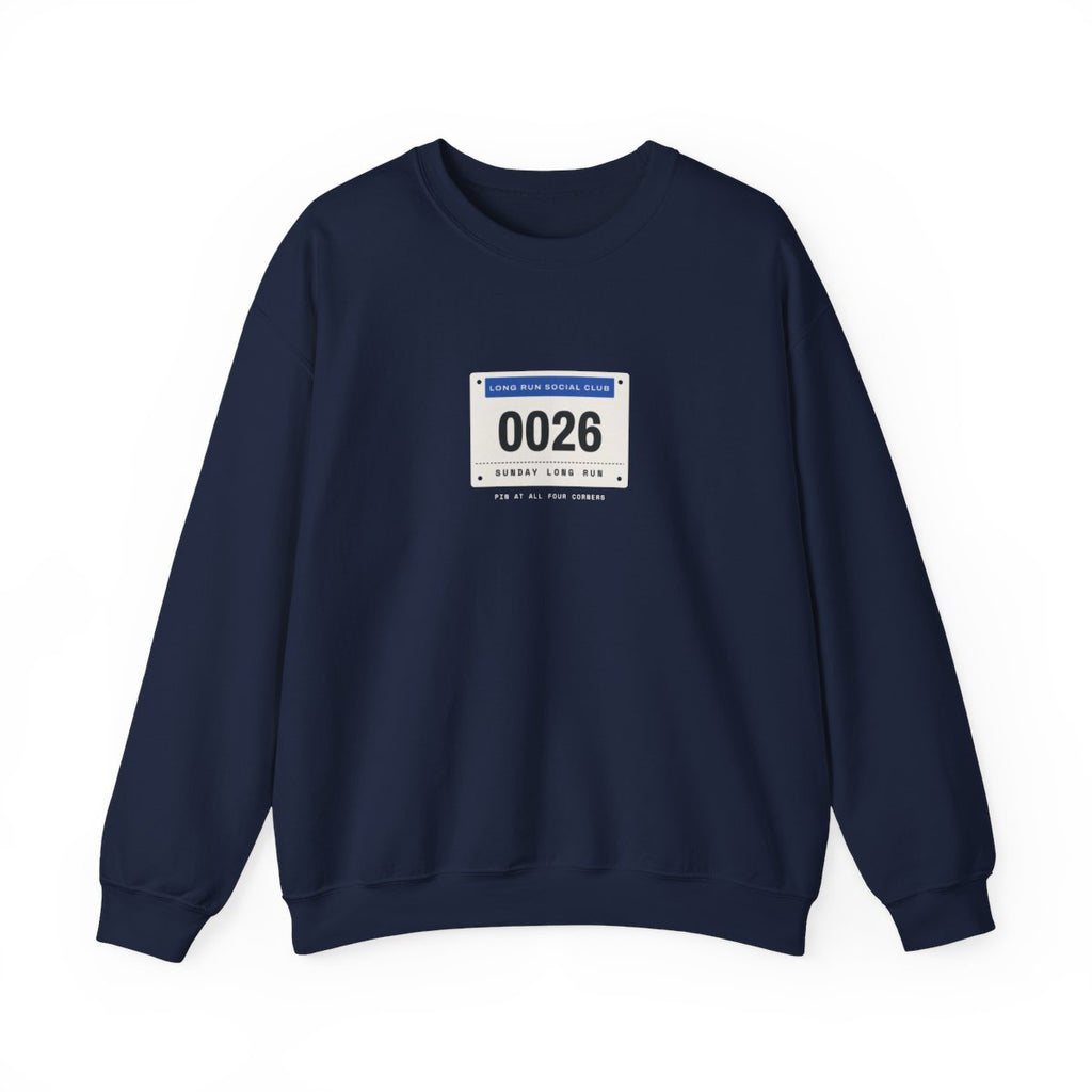 Bib 0026 Crewneck in Navy, front view