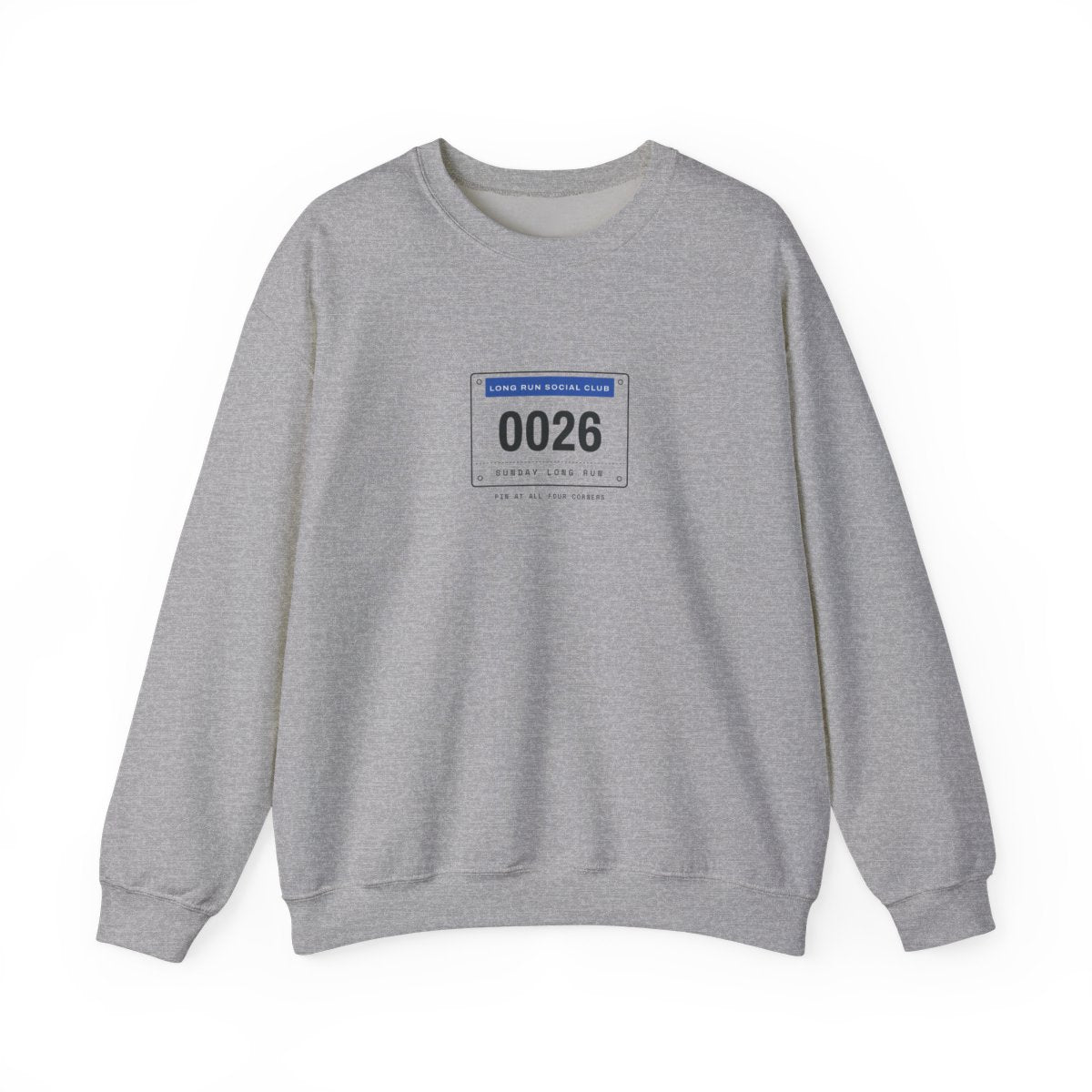 Bib 0026 Crewneck in Sport Grey, front view