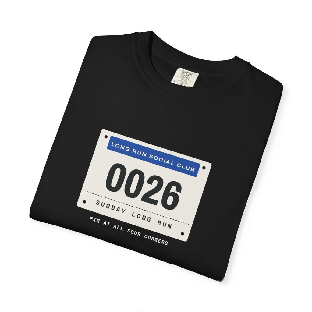 Bib 0026 Tee in Black, folded