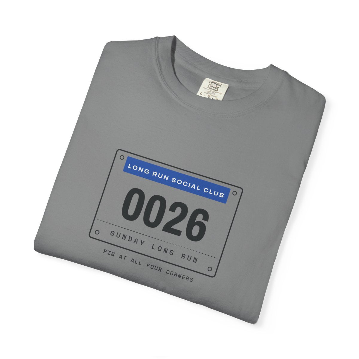 Bib 0026 Tee in Grey, folded