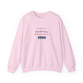 Born in China, Played Everywhere Crewneck in Light Pink, front view