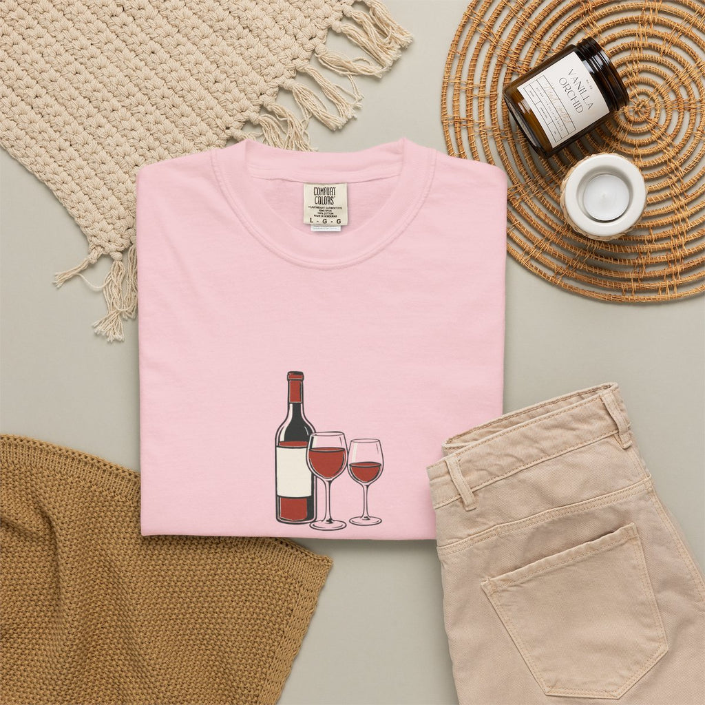 Bring a Bottle Tee in Blossom, fabric and print detail
