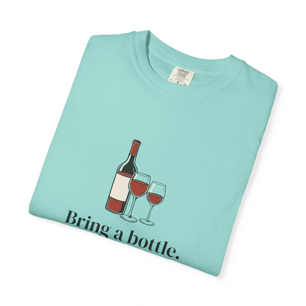 Bring a Bottle Tee in Chalky Mint, folded