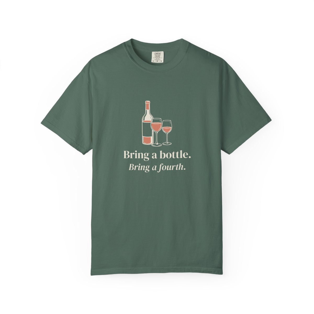 Bring a Bottle Tee in Blue Spruce, front view