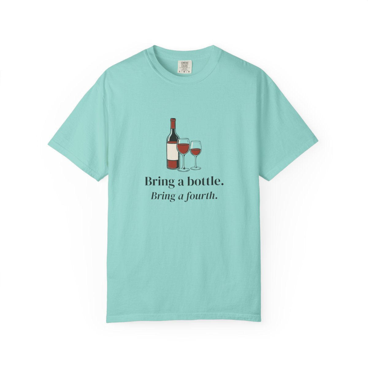 Bring a Bottle Tee in Chalky Mint, front view