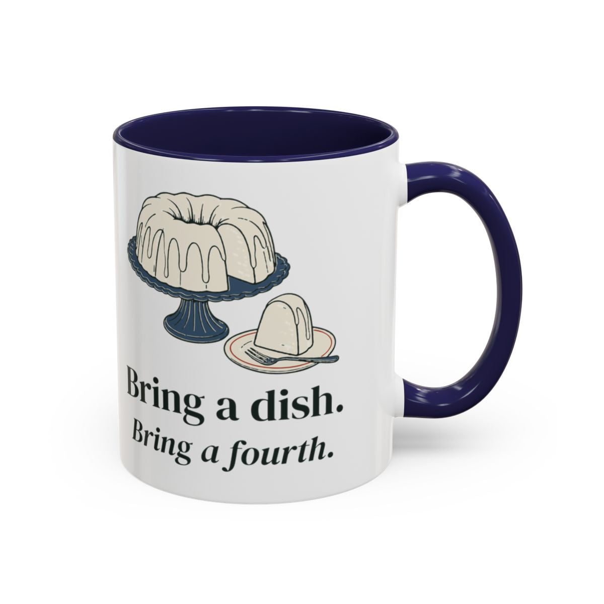 Bring a Dish Mug in Navy, right side