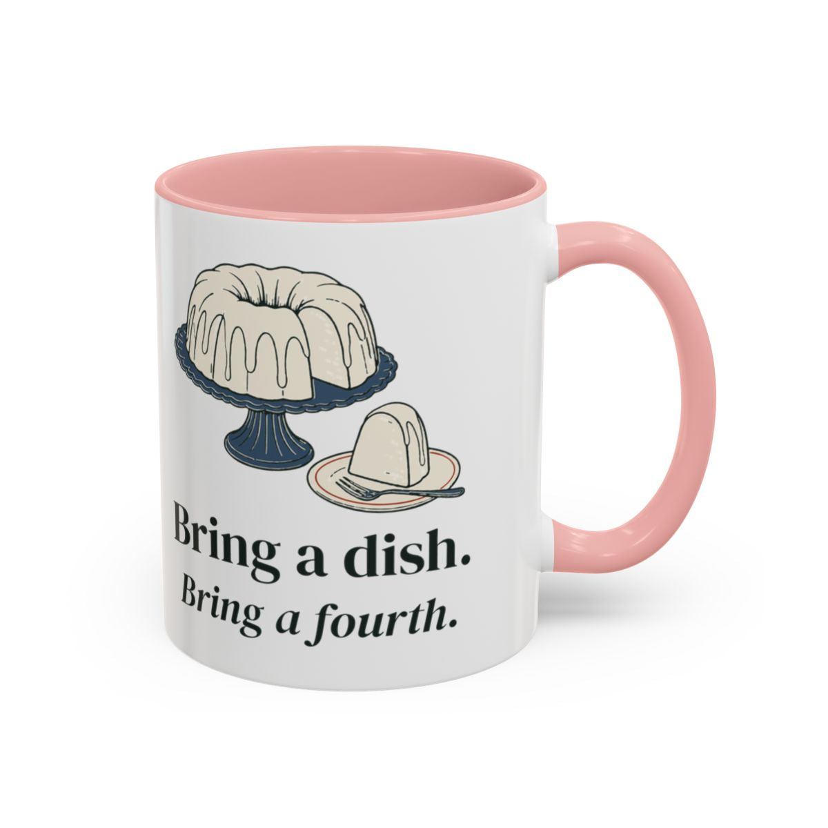 Bring a Dish Mug in Pink, right side