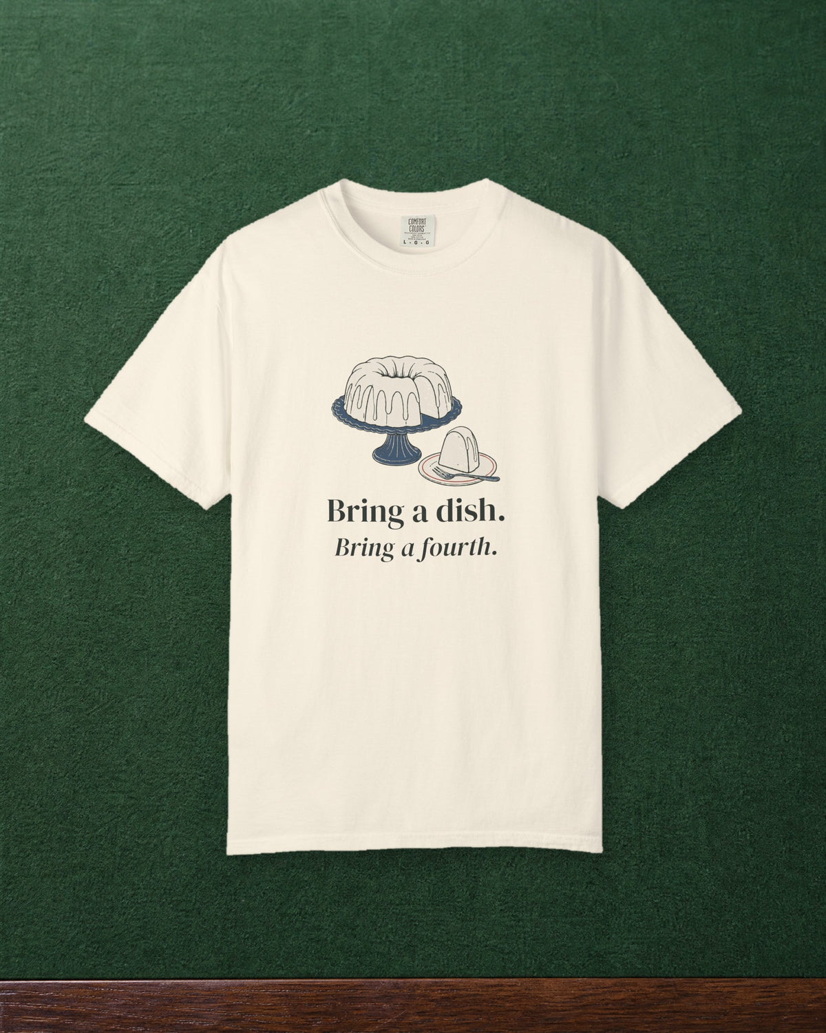 Bring a Dish Tee in Ivory, styled
