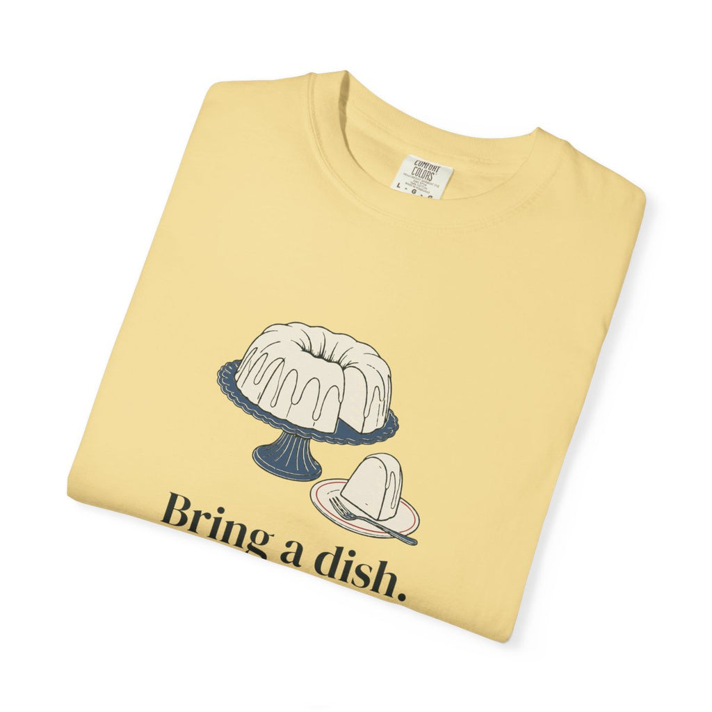 Bring a Dish Tee in Butter, folded
