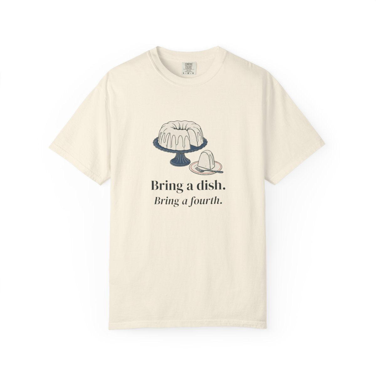 Bring a Dish Tee in Ivory, front view